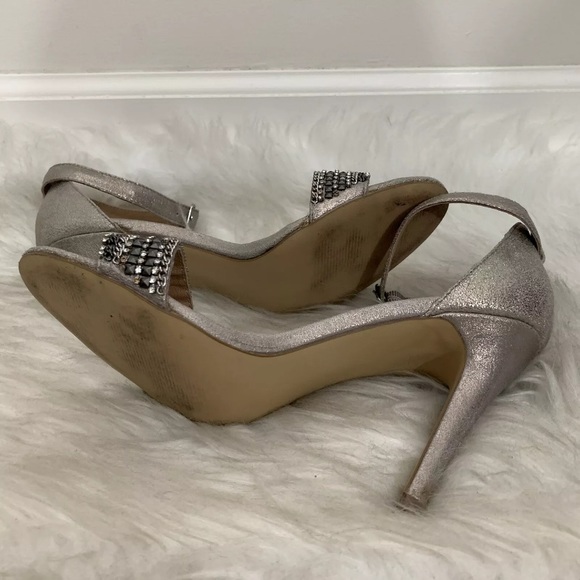 Steve Madden Laarah Embellished Ankle Strap Heels - Picture 10 of 12